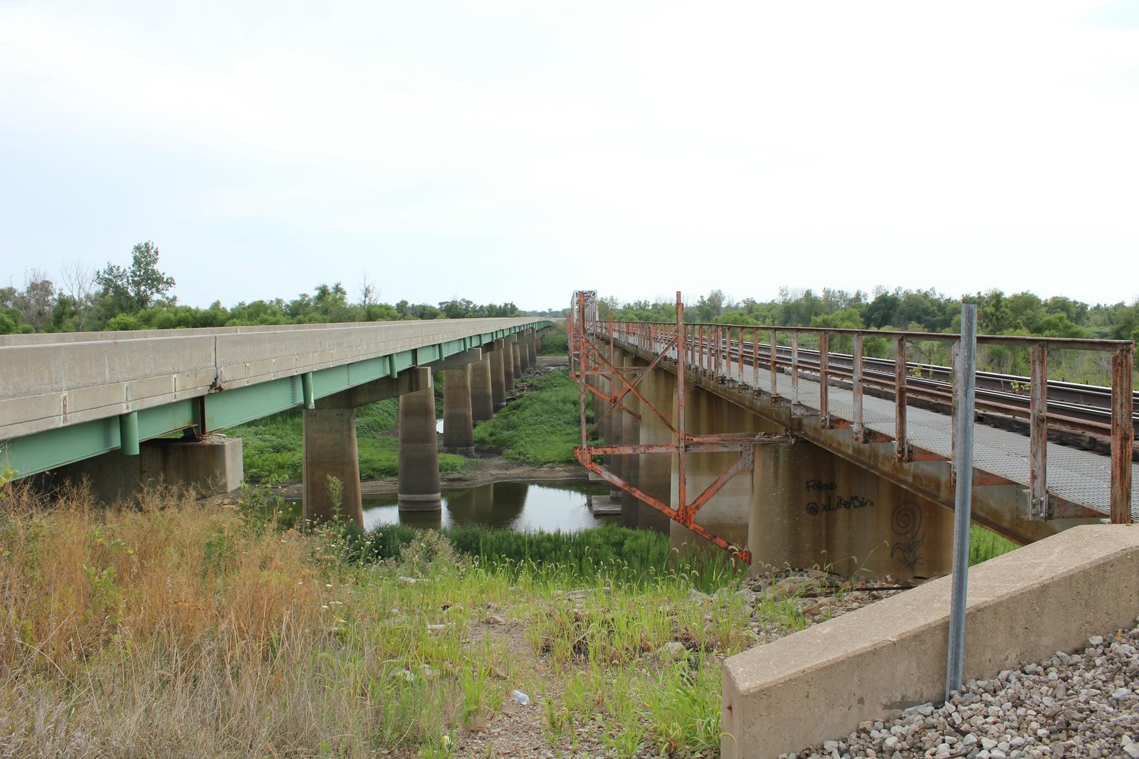 Looking south